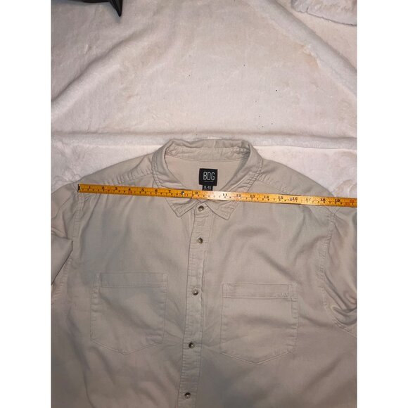 BDG Urban Outfitters Beige Button-Up Shirt –‎ XL Relaxed Fit Workwear Style - Picture 5 of 10